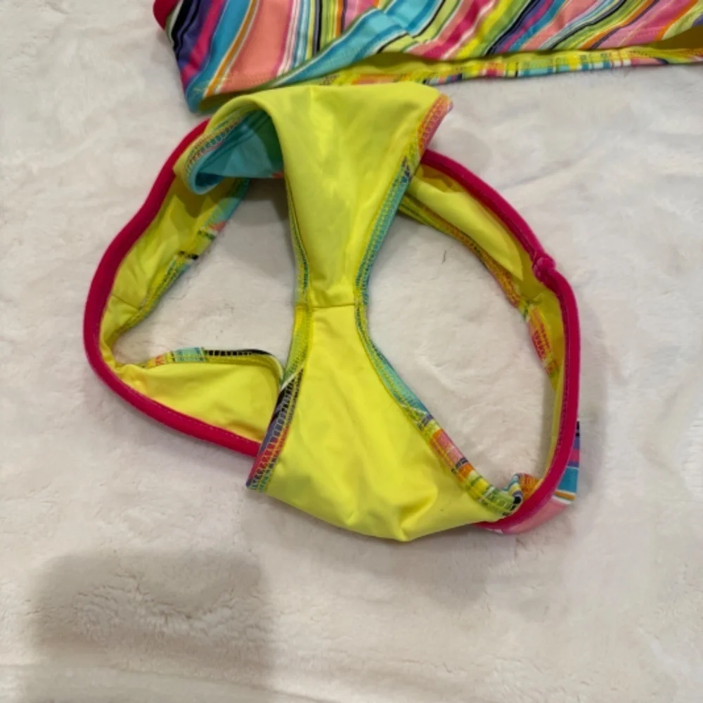 New! SET Frankies Bikinis Dallas Shine Bralette Top Enzo Bottom 31088